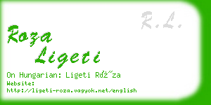 roza ligeti business card